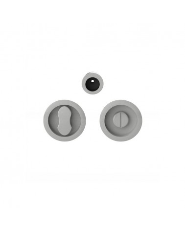 Tirador para puerta corredera con cierre color plata Moon One tirador de diseño