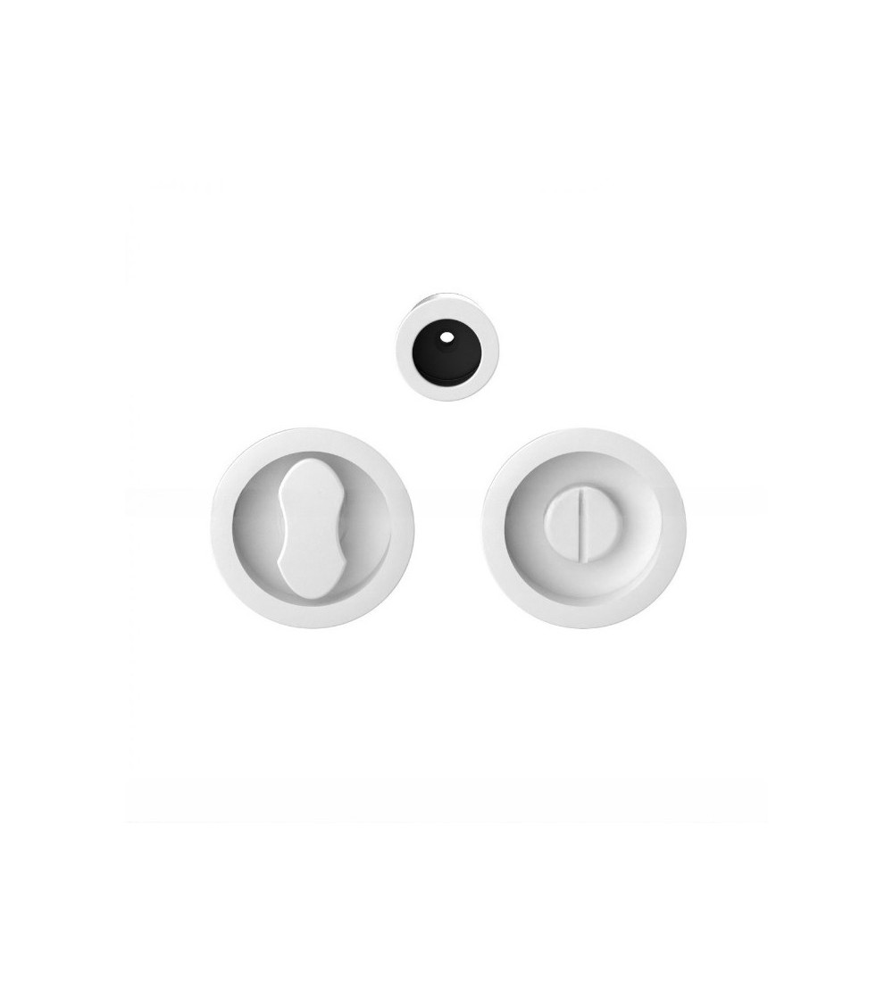 Tirador para puerta corredera con cierre color blanco Moon One tirador de diseño
