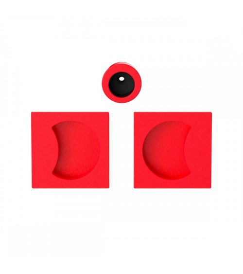 Tirador para puerta corredera de color rojo fresa Colombo Design Moon One diseño