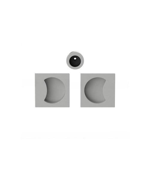 Tirador para puerta corredera de color plata Colombo Design Moon One diseño