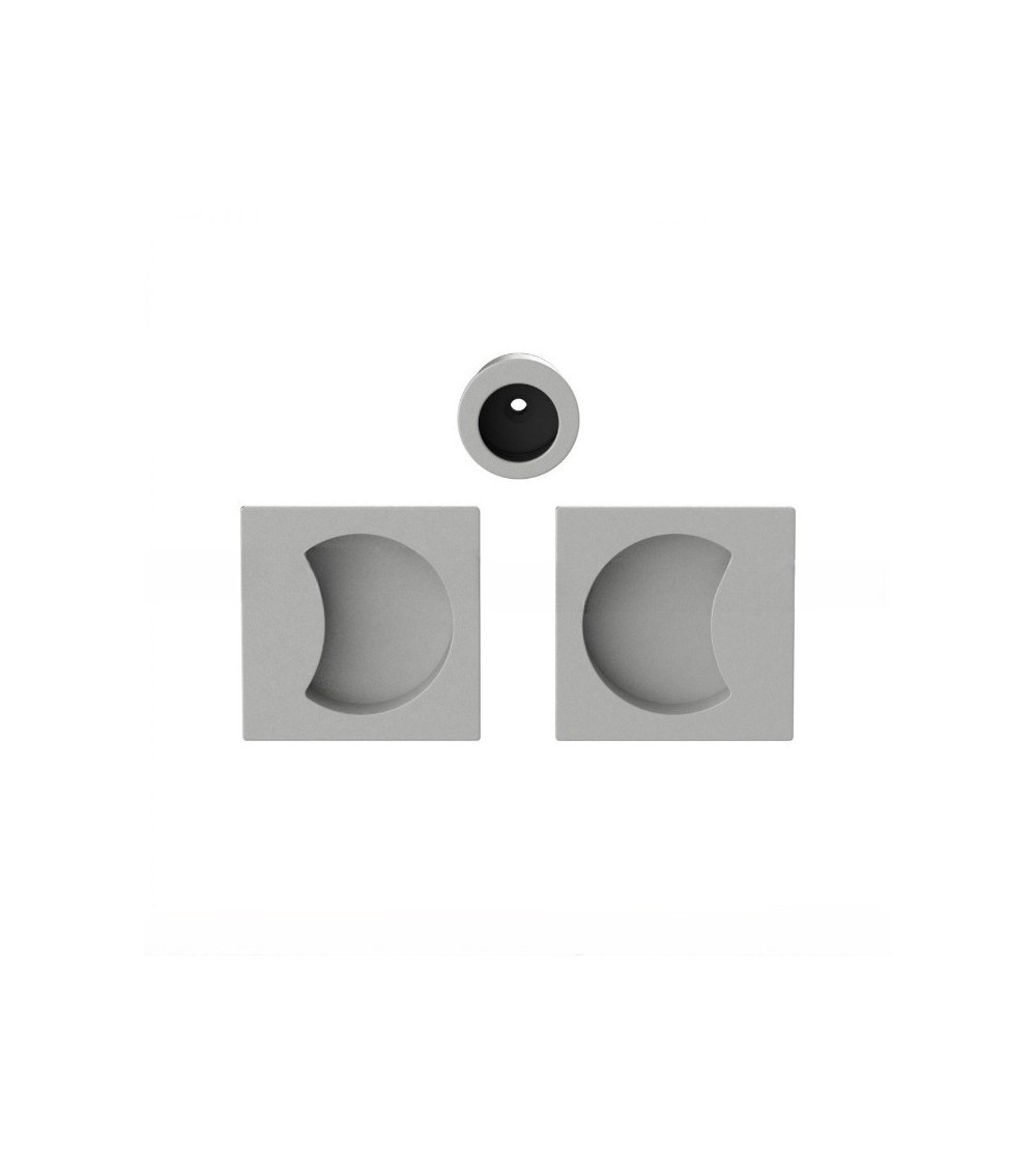 Tirador para puerta corredera de color plata Colombo Design Moon One diseño