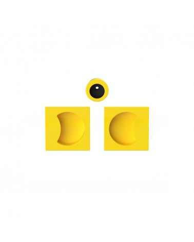 Tirador para puerta corredera amarillo limón Colombo Design Moon One diseño