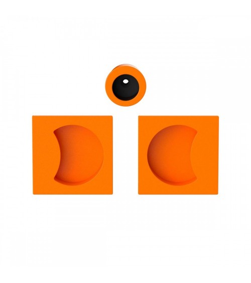 Tirador para puerta corredera de color Naranja Atardecer Moon One - tirador de diseño