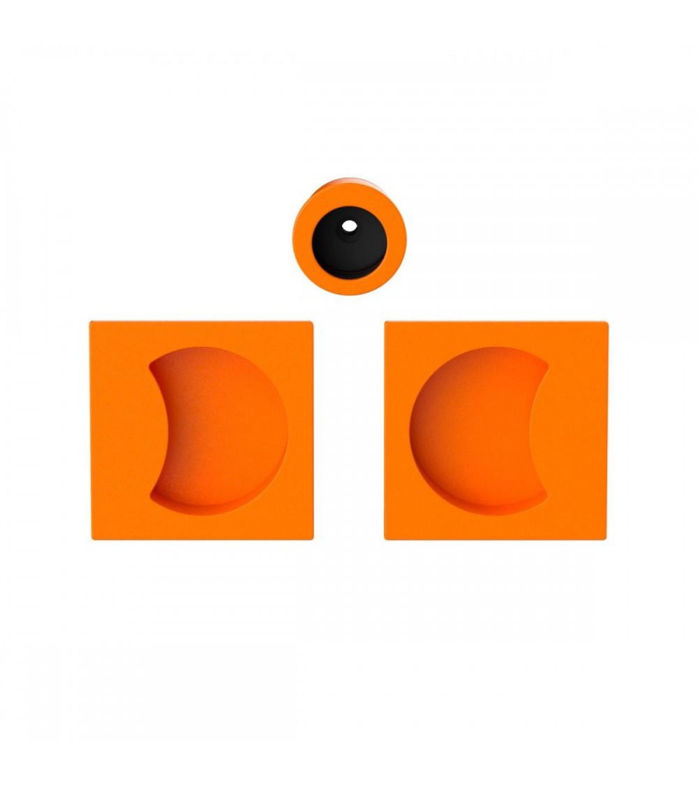 Tirador para puerta corredera de color Naranja Atardecer Moon One - tirador de diseño
