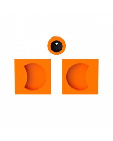 Tirador para puerta corredera de color Naranja Atardecer Moon One - tirador de diseño