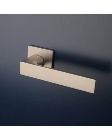 Manija de puerta ALISSO diseño color 1 montada en una puerta