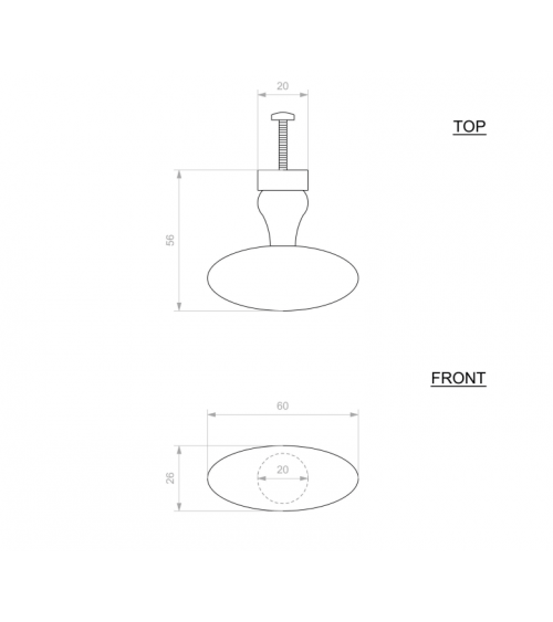 Botón de mueble COP254 latón - tirador diseño