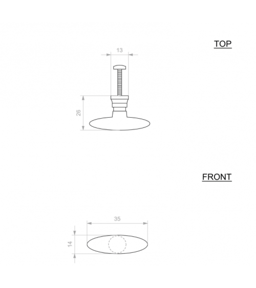 Botón de mueble COP294 latón - tirador diseño