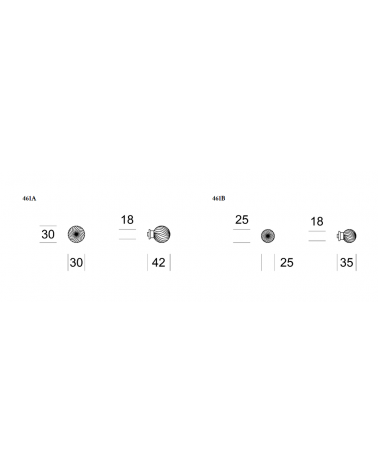 Dos dimensiones de los botones Aster