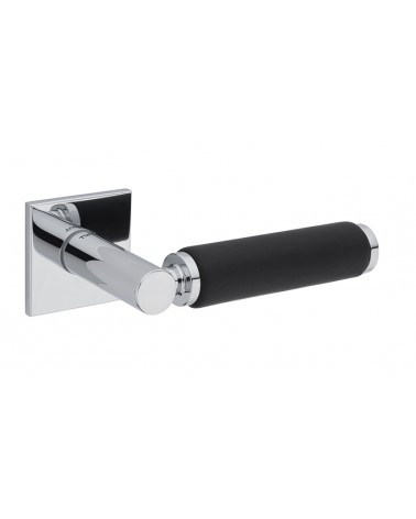 Manilla de puerta en latón y cuero TUPAI 4200/202 cuadrada - manilla design