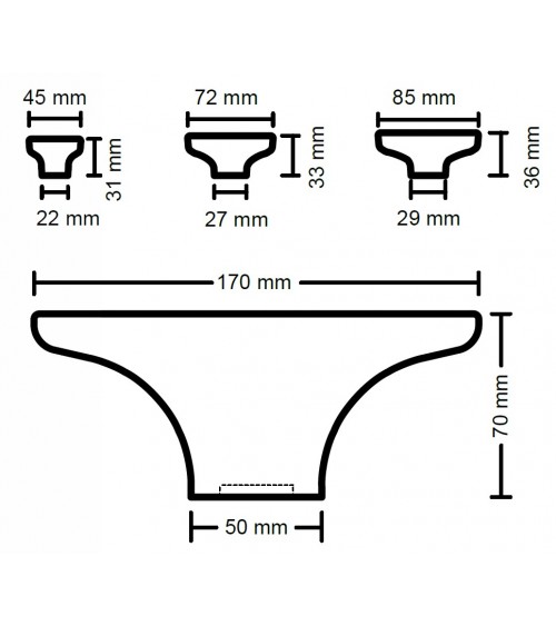 Gancho de pared de hormigón / Botón de mueble Pomolo Made in Grèce - tirador de diseño