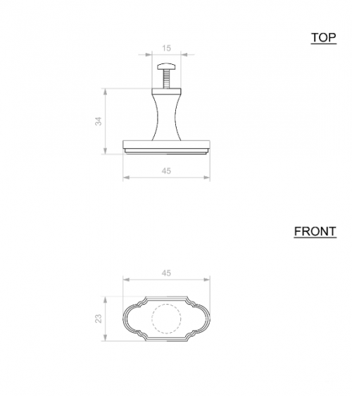 Tirador de mueble botón BT258BIS - tirador de diseño
