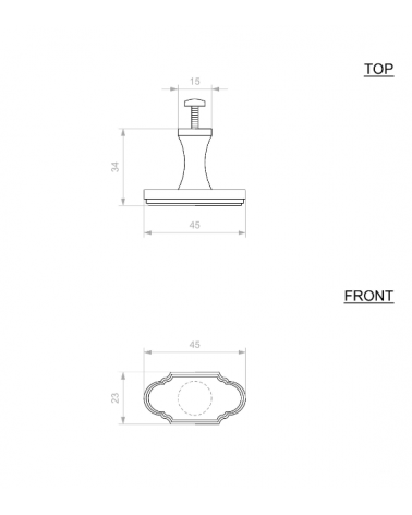 Tirador de mueble botón BT258BIS - tirador de diseño