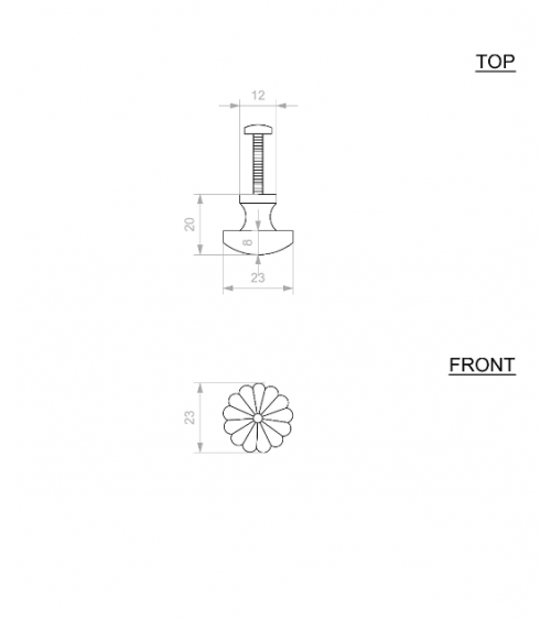 Tirador de mueble botón BT270bis - tirador de diseño