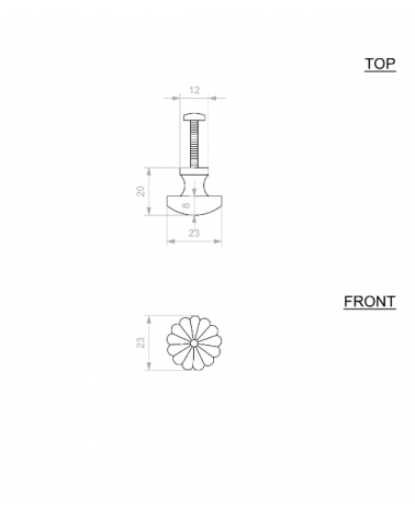 Tirador de mueble botón BT270bis - tirador de diseño