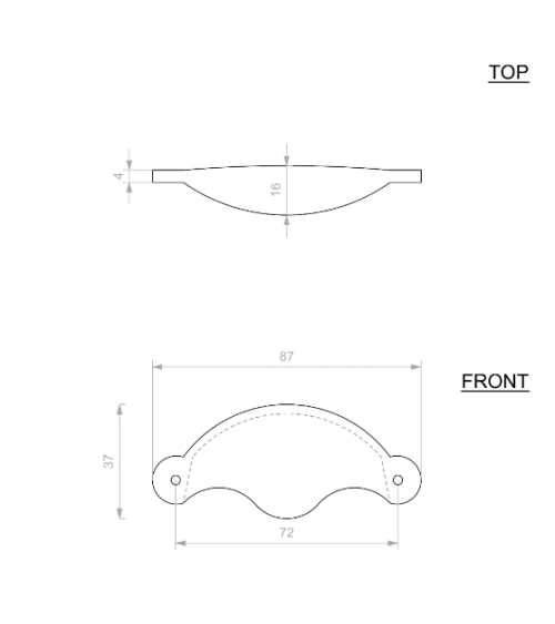 Tirador de mueble carcasa P47
