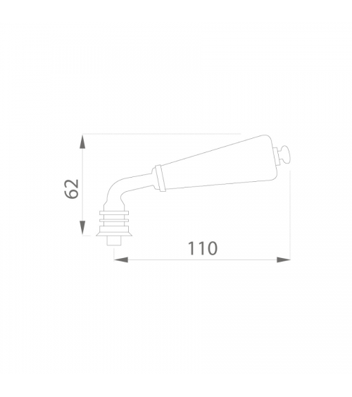 Tirador de puerta en porcelana negra Merigous - diseño