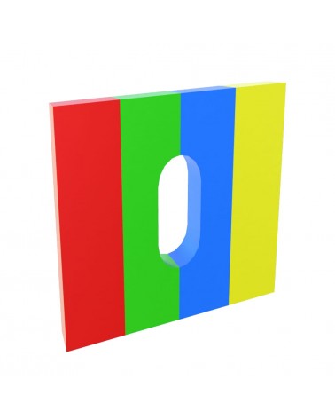 Escudo cuadrado con llave de habitación Line para pintar - manivela de diseño