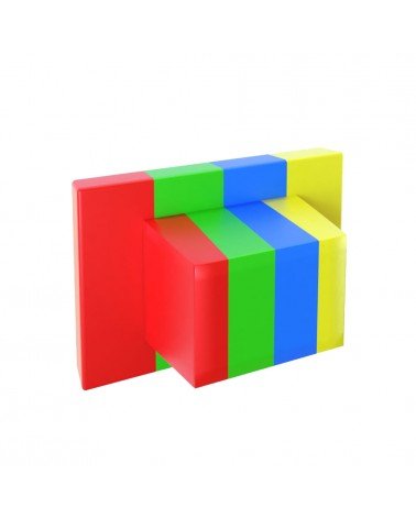 Escudo de WC rectangular Line para pintar - maneta de diseño