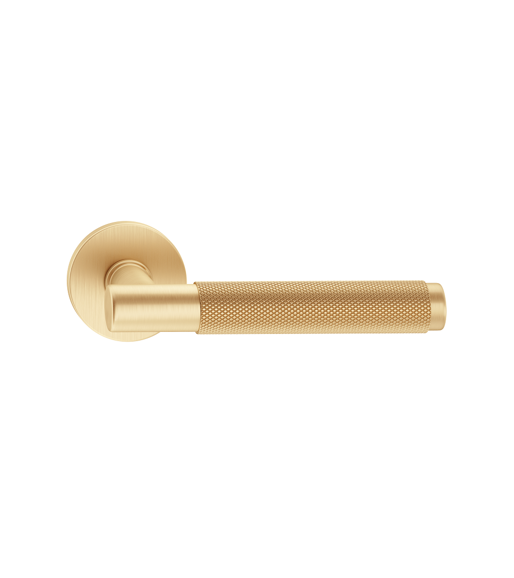 Tirador de puerta dorado satinado Time Slim diseño