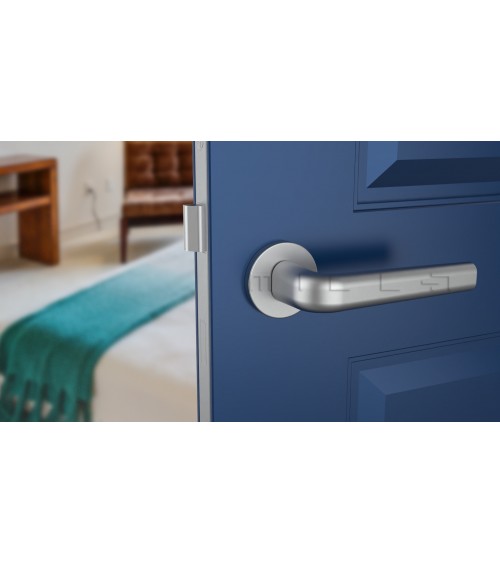 Pomo de puerta cromado satinado INULLA pomo de diseño