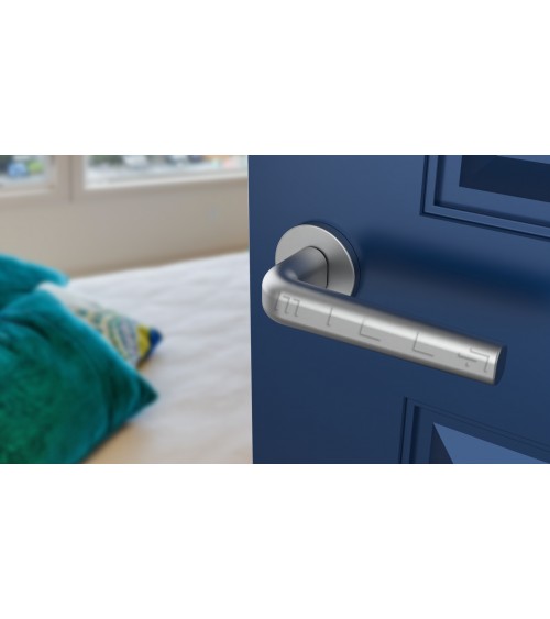 Pomo de puerta cromado satinado INULLA pomo de diseño