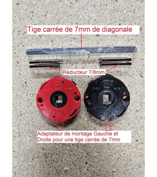 Kit de montaje tiradores Moon para cerradura de pivote 7mm - tirador de puerta de diseño