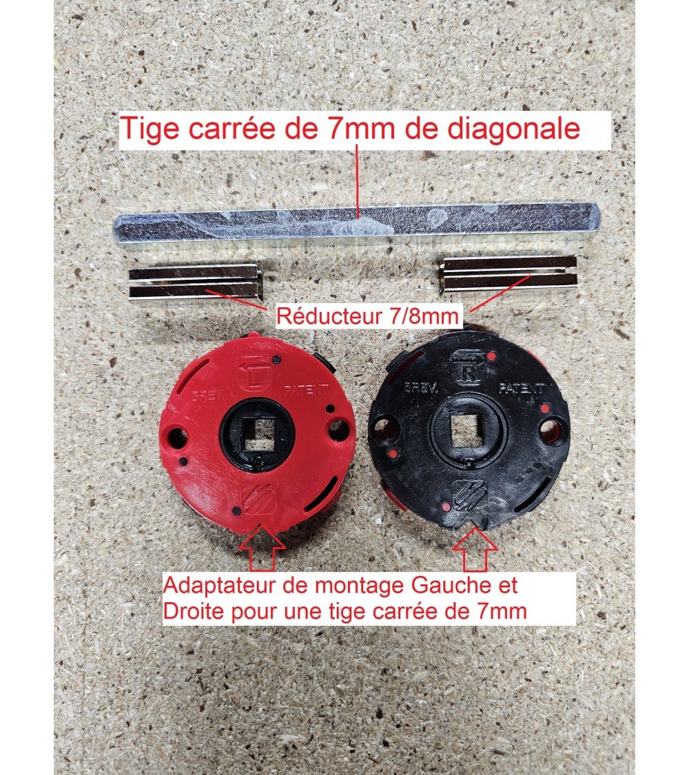 Kit de montaje tiradores Moon para cerradura de pivote 7mm - tirador de puerta de diseño