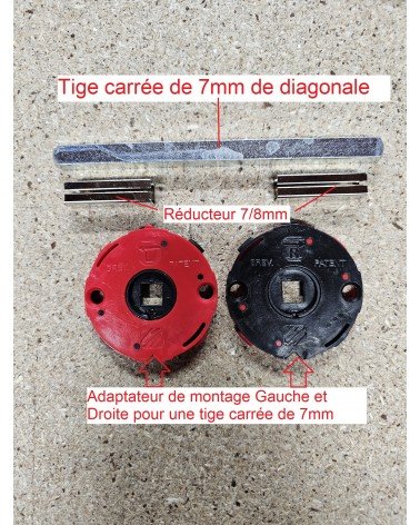 Kit de montaje tiradores Moon para cerradura de pivote 7mm - tirador de puerta de diseño