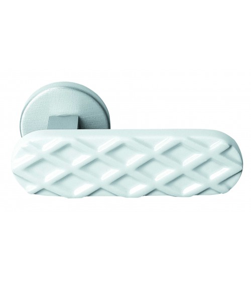 Manilla de puerta de cruceta en porcelana blanca Merigous - manilla de diseño
