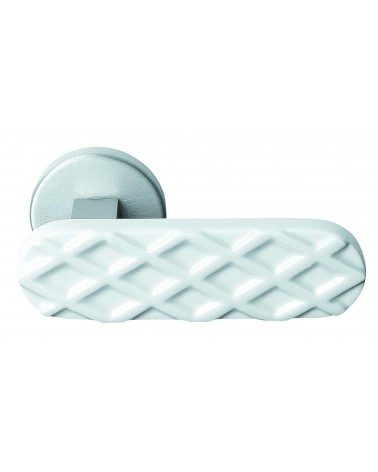 Manilla de puerta de cruceta en porcelana blanca Merigous - manilla de diseño