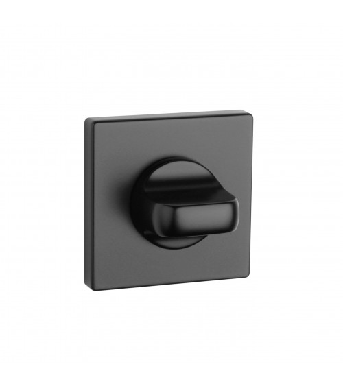 un kit de rosetas cuadradas de bloqueo para WC o baño de color negro