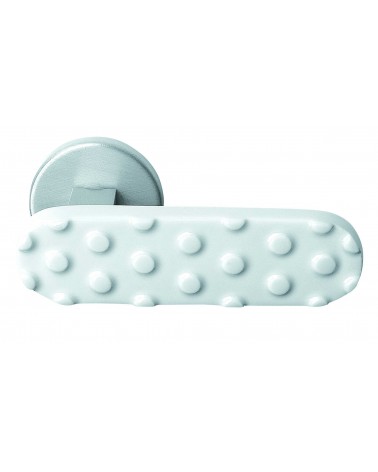 Tirador de puerta en cruz en porcelana blanca Merigous - tirador de diseño