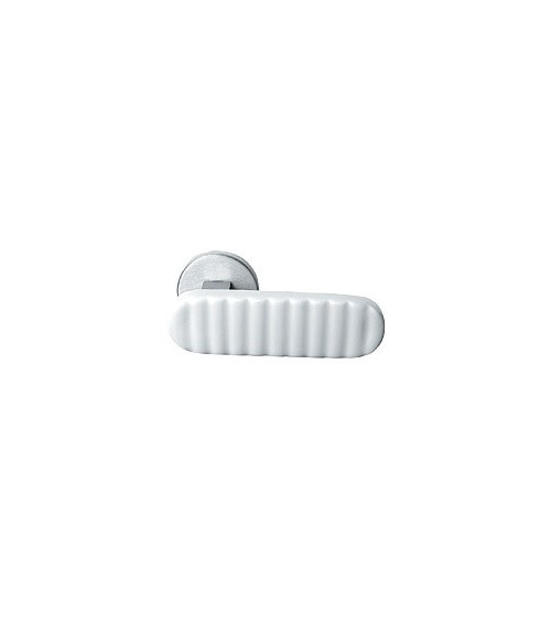 Tirador de puerta en porcelana blanca Merigous Delo Lido Cannelé - tirador de diseño