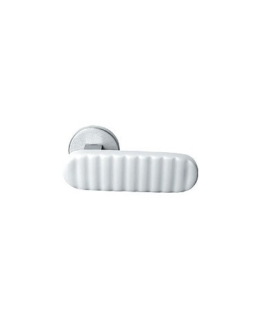 Tirador de puerta en porcelana blanca Merigous Delo Lido Cannelé - tirador de diseño