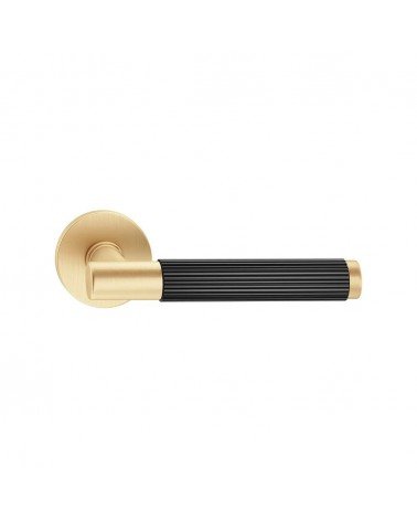 Tiradores de puerta bicolor Slim diseño dorada y negra