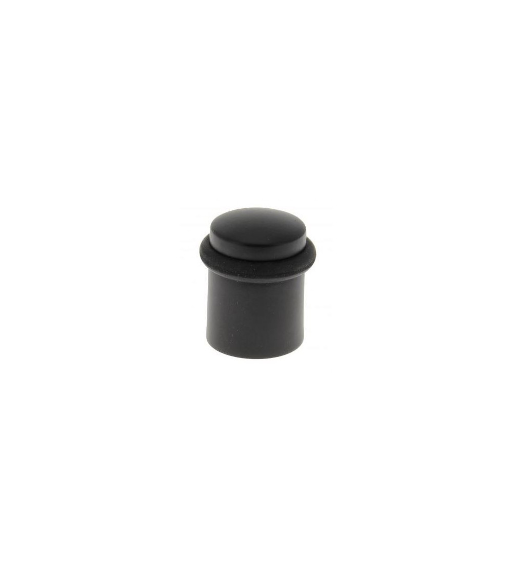 Tope de puerta negro en zamak para atornillar - modelo 822 - ferretería de diseño