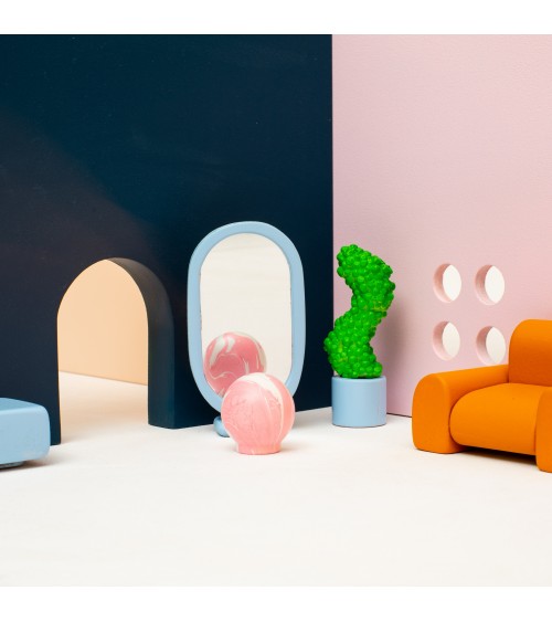 Botón de mueble de madera de haya Rosa tirador de diseño