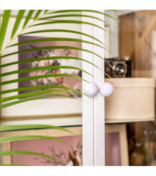 Botón de mueble de madera de haya lavanda, tirador de diseño
