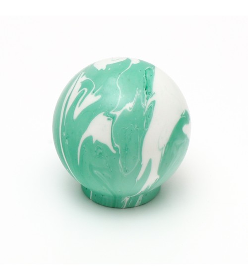 Botón de mueble de madera de haya verde intenso, tirador de diseño