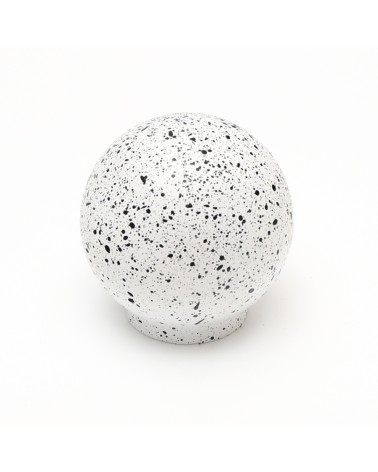 Botón de mueble en madera de haya blanco/negro Mélange tirador de diseño