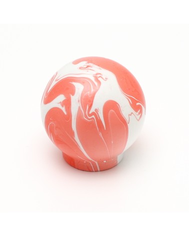 Botón de mueble en madera de haya rojo cereza tirador de diseño