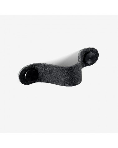 Tirador de mueble negro en cuero de piña - tirador de diseño