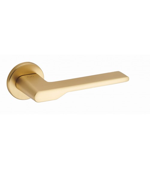Manilla de puerta Oro satinado Line TORO Redonda - manilla de diseño
