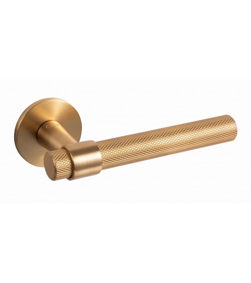 Manilla de puerta Oro satinado Line GHOST Redonda - manilla de diseño