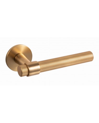 Manilla de puerta Oro satinado Line GHOST Redonda - manilla de diseño