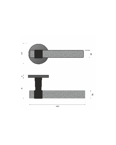 Manilla de puerta Oro satinado Line GHOST Redonda - manilla de diseño