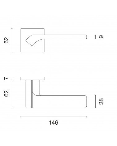 Tirador de puerta antracita BERGERIA con dimensiones
