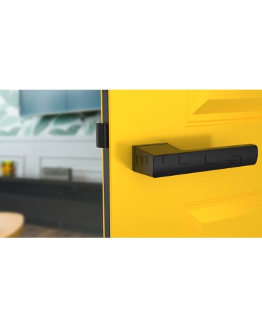 Tirador de puerta de zamak BRISA tirador de diseño montado en una puerta