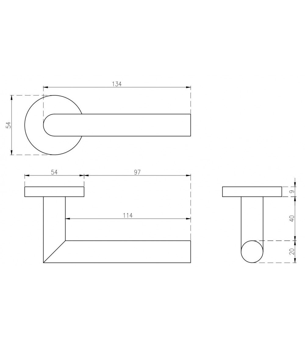 Tirador de puerta de acero inoxidable OVAL 1701 tirador de diseño